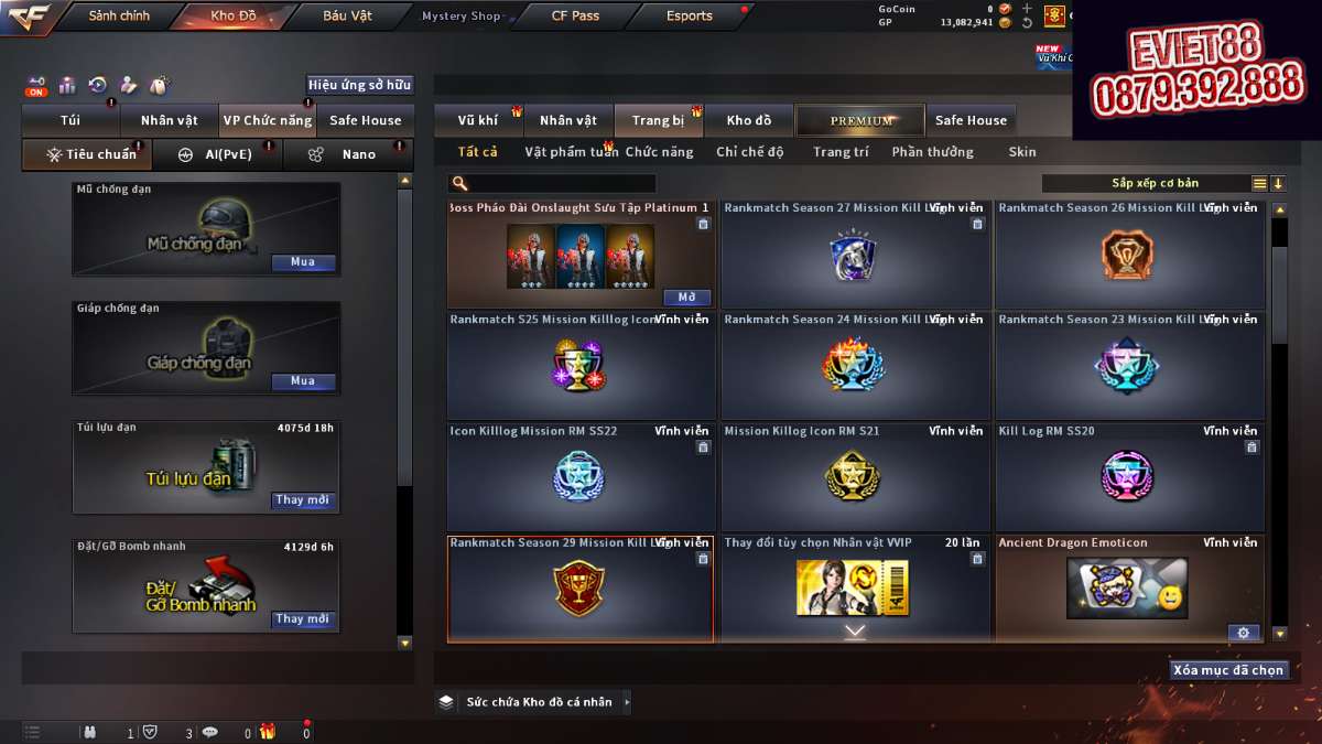 shop acc cf uy tin gia re